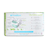 PureBorn Organic Bamboo Ultra Soft (3 - 6kg) Nappies Size 2 Daisy Print - 32 Pcs