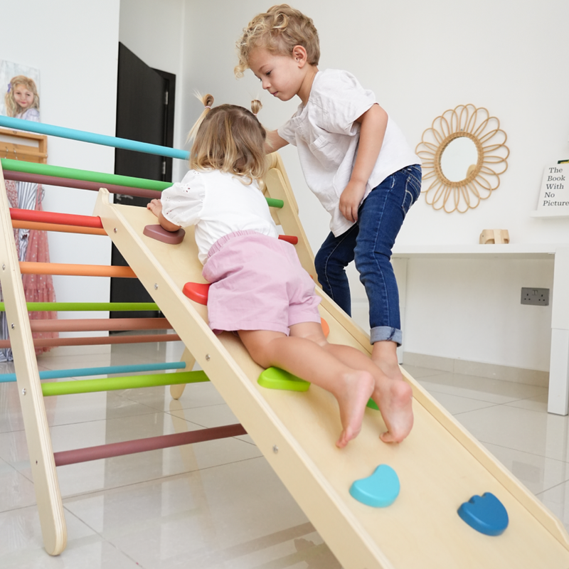 Ezzro Rainbow Large Toddler Climbing Set - Laadlee