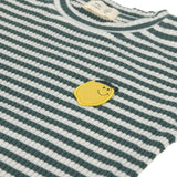 Lassig Long Sleeve Ribbed T-Shirt - Lemon Dark Green
