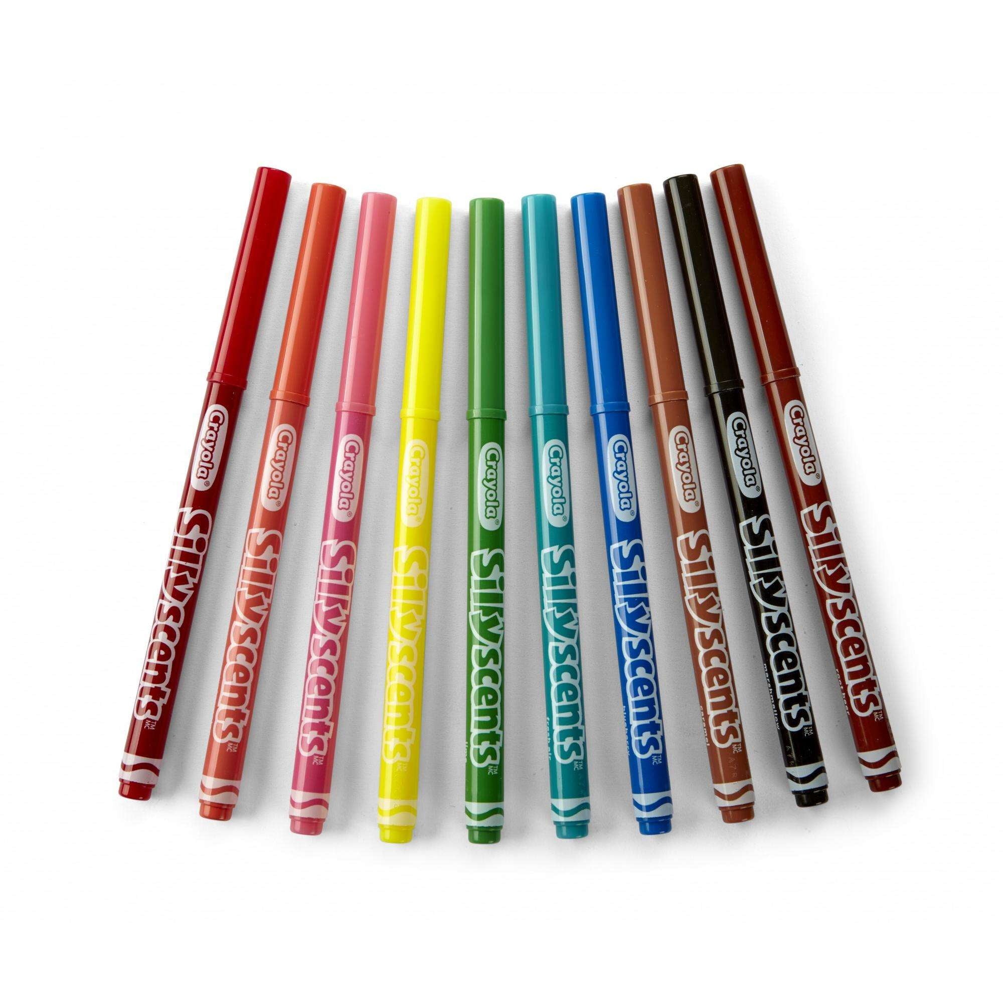 Crayola Silly Scents Slim Scented Washable Markers - Pack of 10 - Laadlee