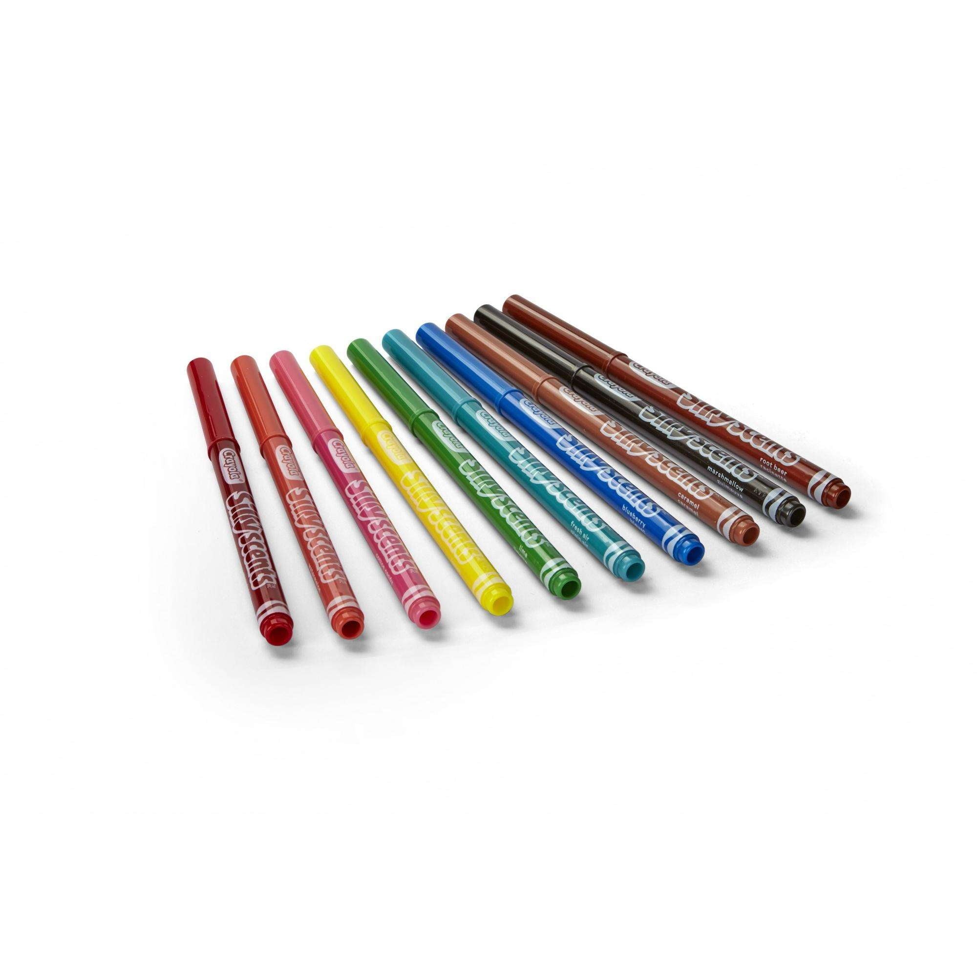 Crayola Silly Scents Slim Scented Washable Markers - Pack of 10 - Laadlee