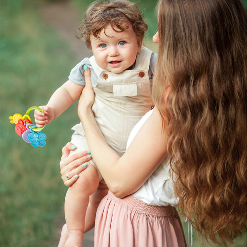 Babyjem Rattle Teether - Green - Laadlee
