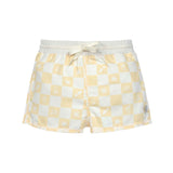 Lassig SPF Baby Boardie Shorts - Check Pattern Vanilla & Sea Salt