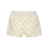 Lassig SPF Boardie Shorts - Check Pattern Vanilla & Sea Salt