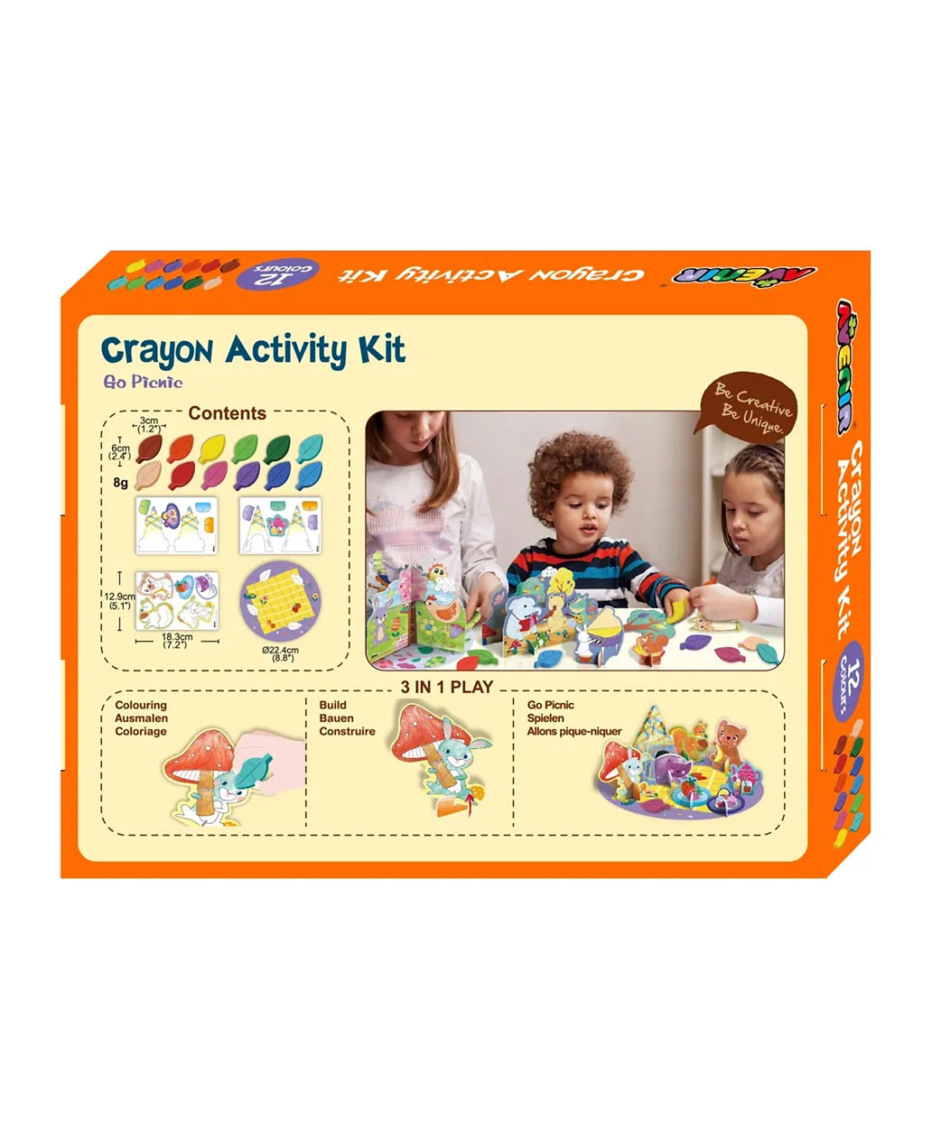 Avenir Crayon Activity Kit - Go Picnic - Laadlee