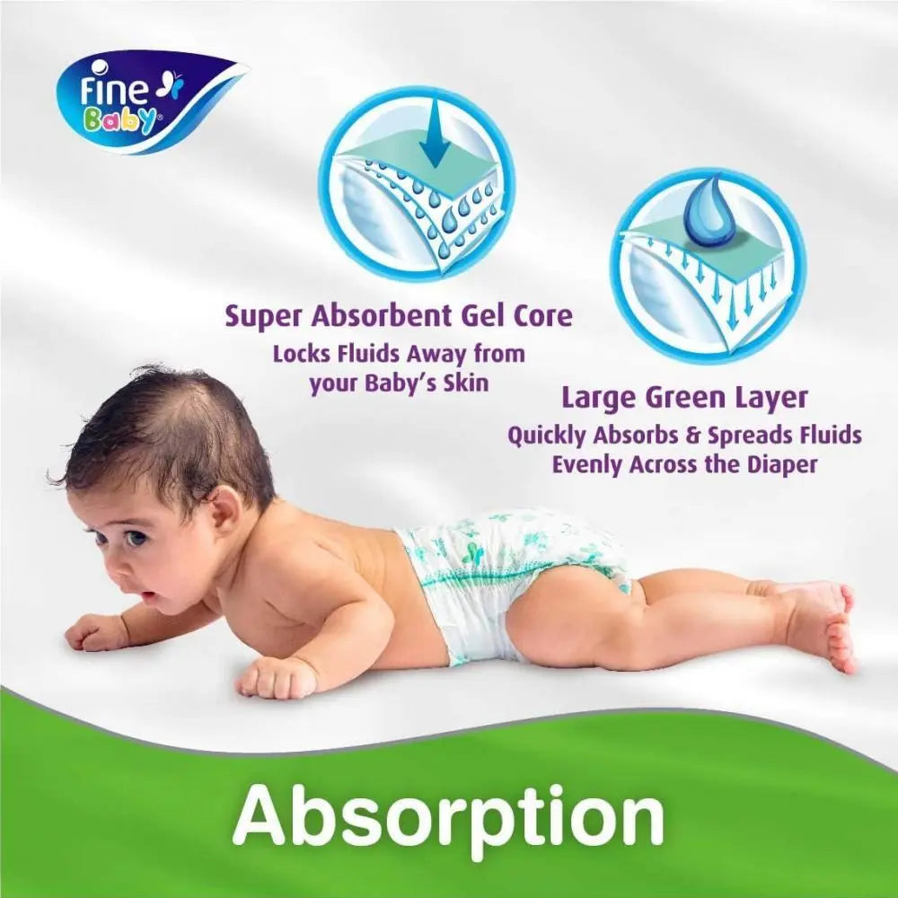 Fine Baby Diapers - Size 3 | Medium | 4-9kg | 84pcs - Laadlee