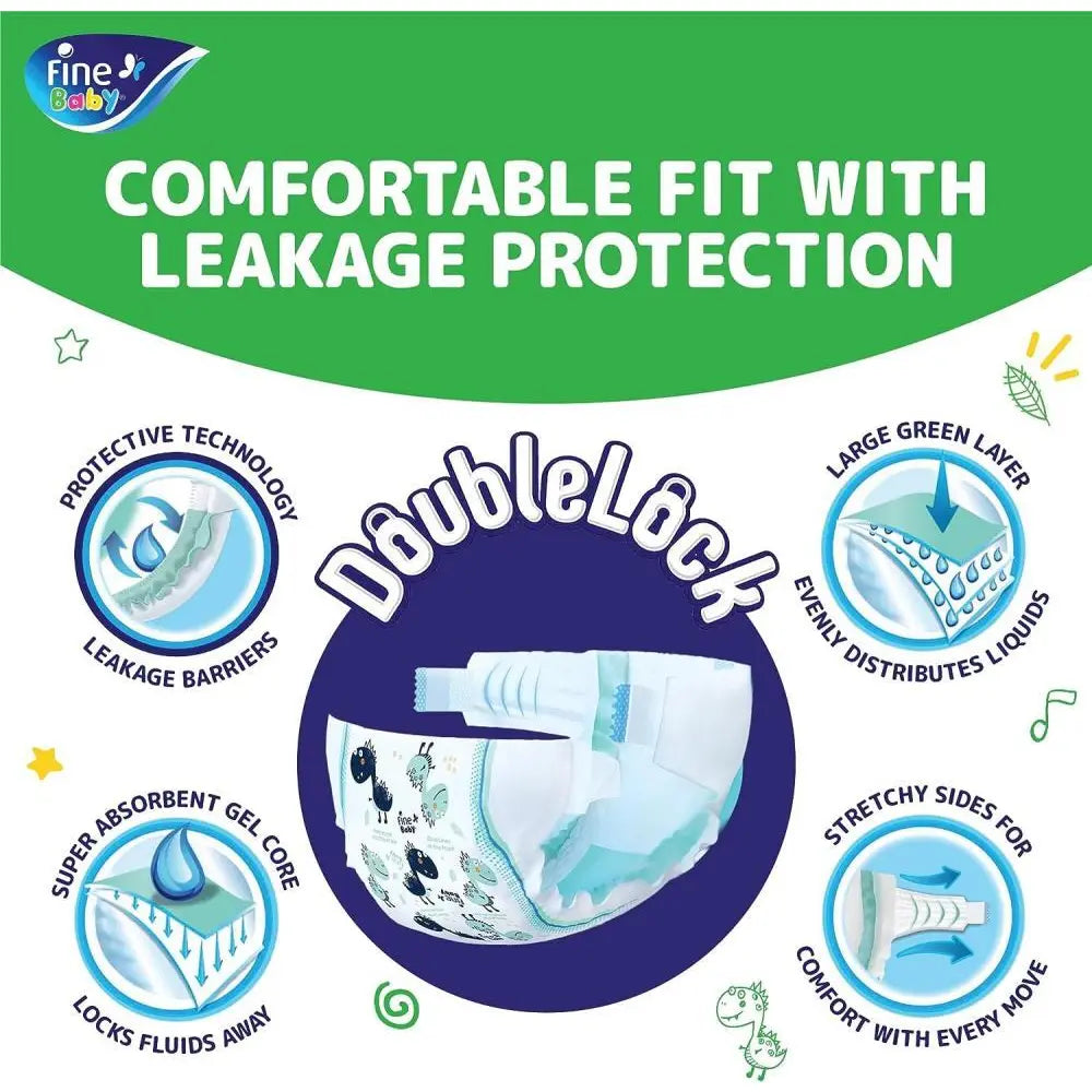 Fine Baby Diapers - Size 3 | Medium | 4-9kg | 156pcs - Laadlee