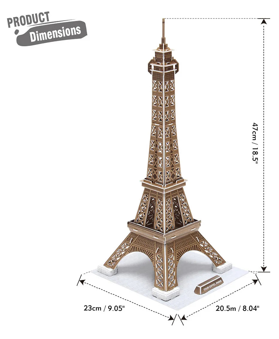 Cubicfun 3D Puzzle Eiffel Tower - 39Pcs