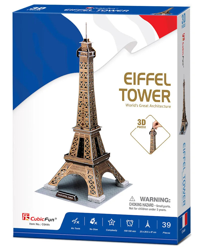 Cubicfun 3D Puzzle Eiffel Tower - 39Pcs