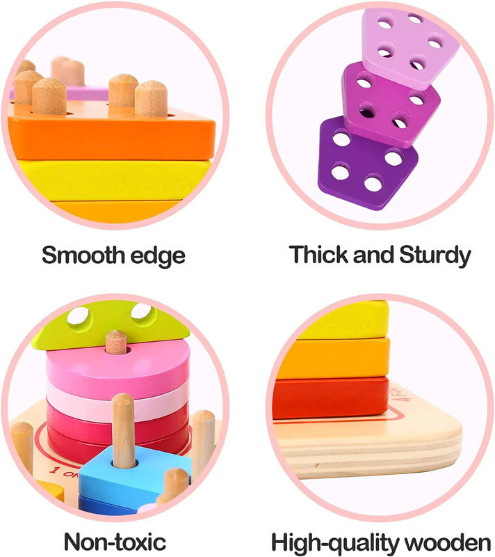 Tooky Toys Geometric Block Sorter - Laadlee