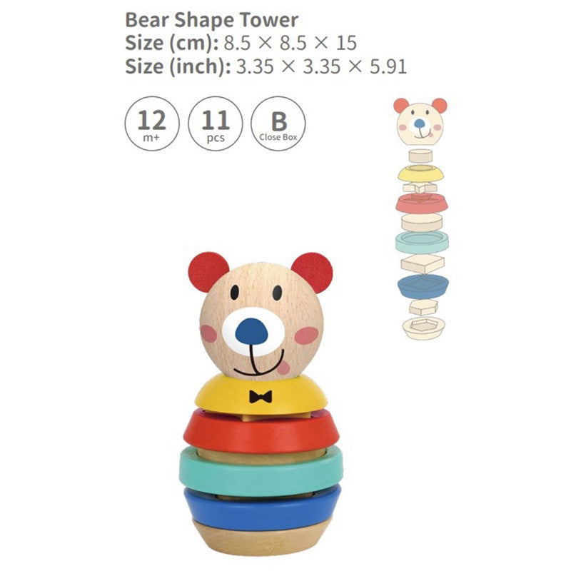 Tooky Toys Bear Shape Tower - Laadlee