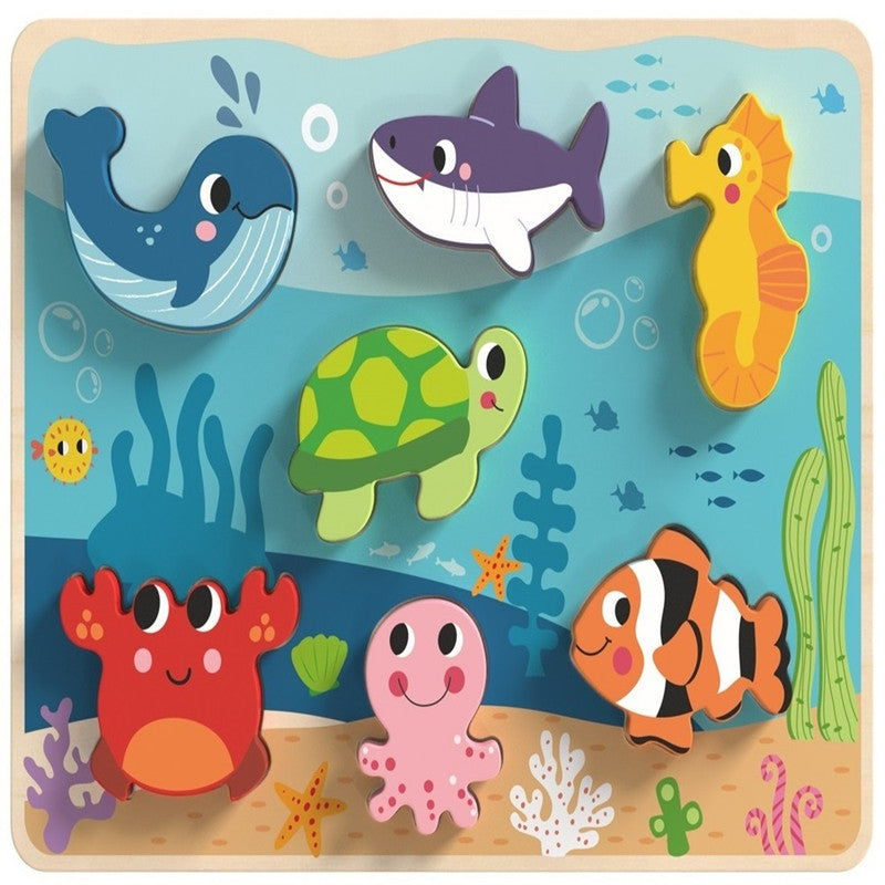 Tooky Toys Chunky Puzzle - Marine - Laadlee