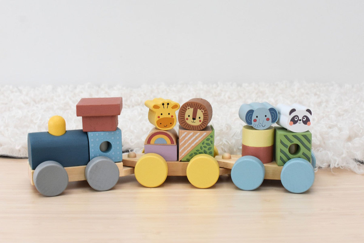 Tooky Toys Stacking Train - Animals - Laadlee