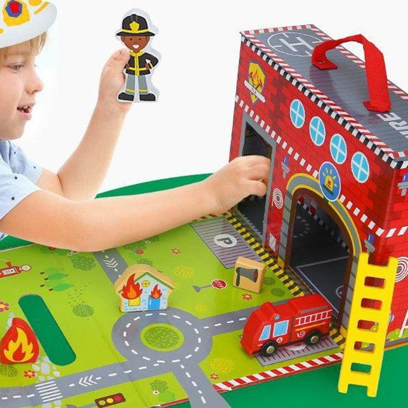 Tooky Toys Fire Station Box - Laadlee