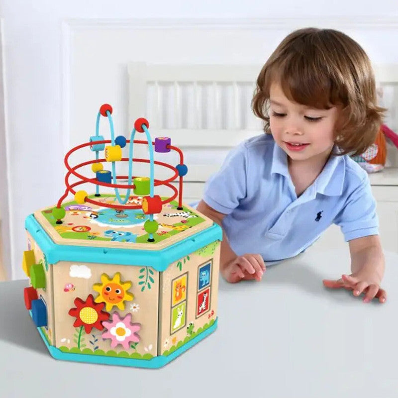 Tooky Toys 7 In 1 Activity Cube - Laadlee