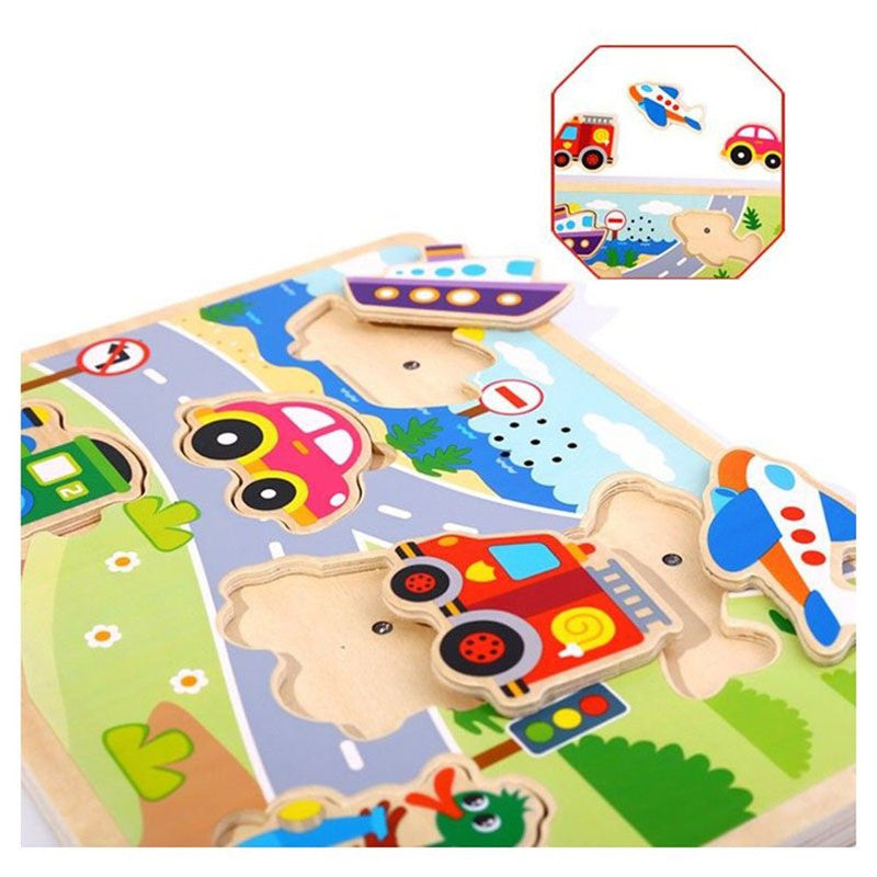 Tooky Toys Sound Puzzle - Vehicles - Laadlee