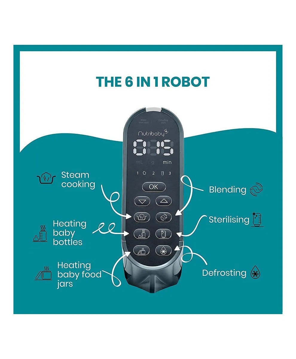 Babymoov Nutribaby 6-in-1 Food Processor - White