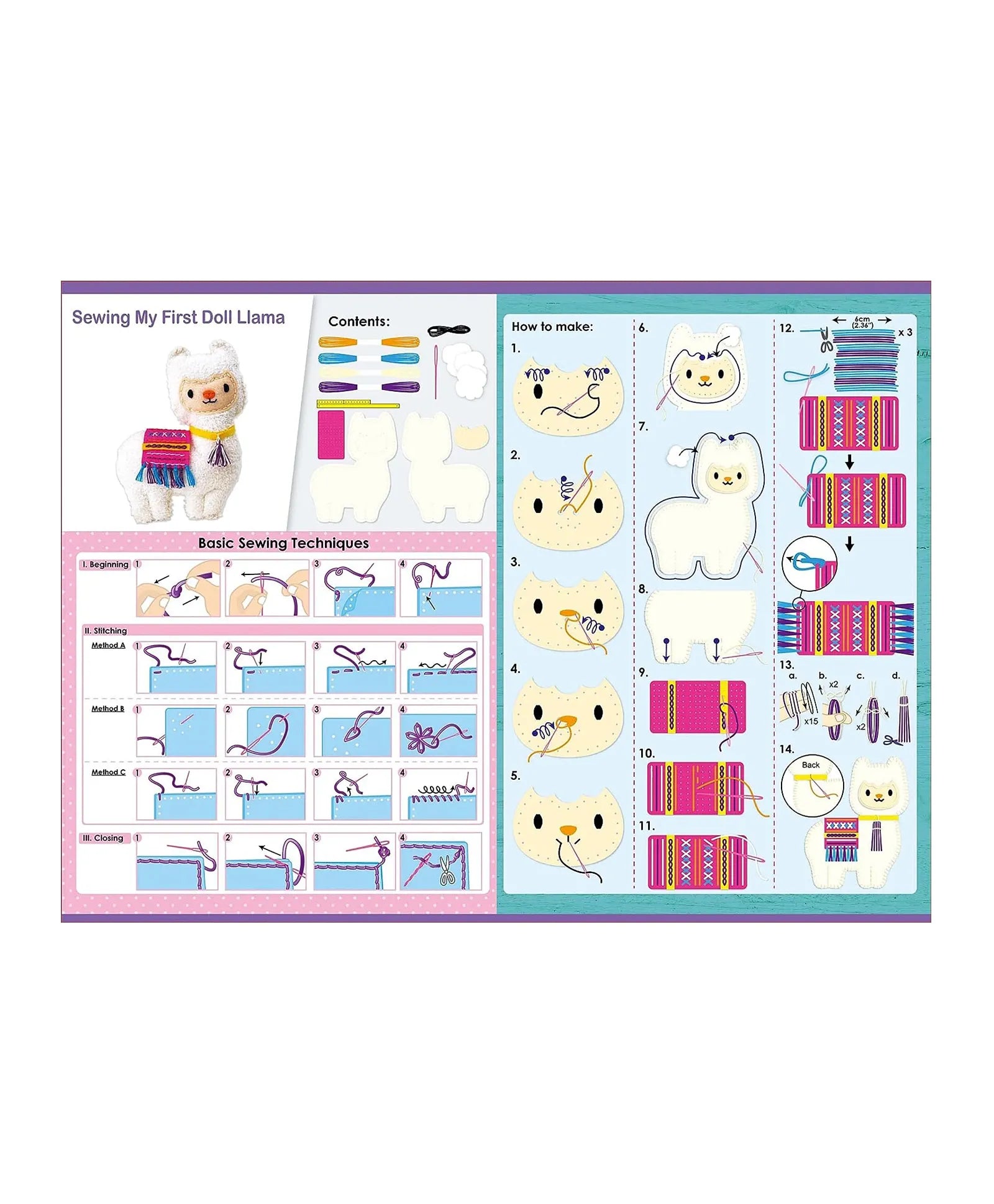 Avenir Sewing My First Doll Kit - Llama - Laadlee