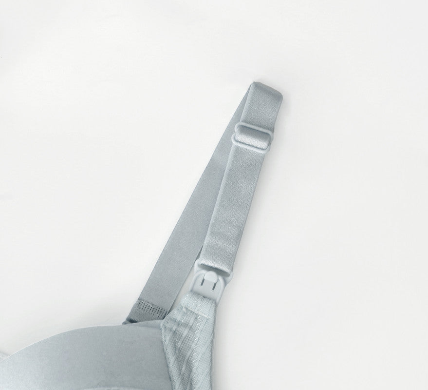 Okus Comfy Cotton Maternity & Nursing Bra - Light Grey - Laadlee