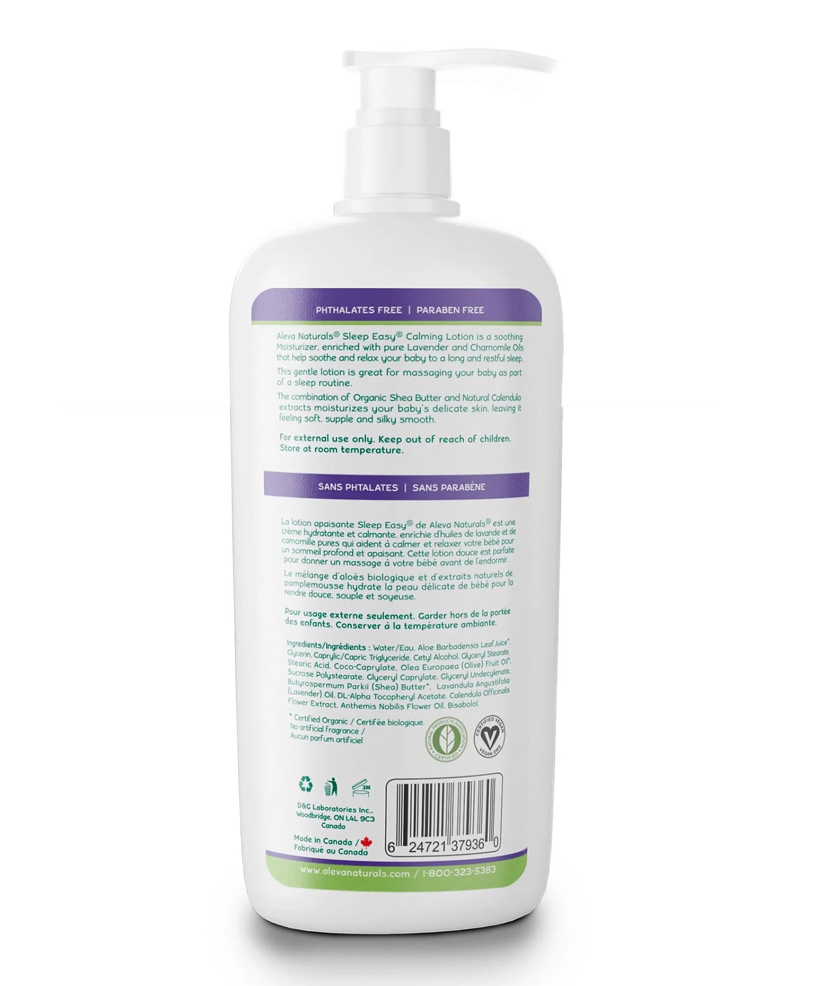 Aleva Naturals Sleep Easy Calming Lotion - 240ml - Laadlee