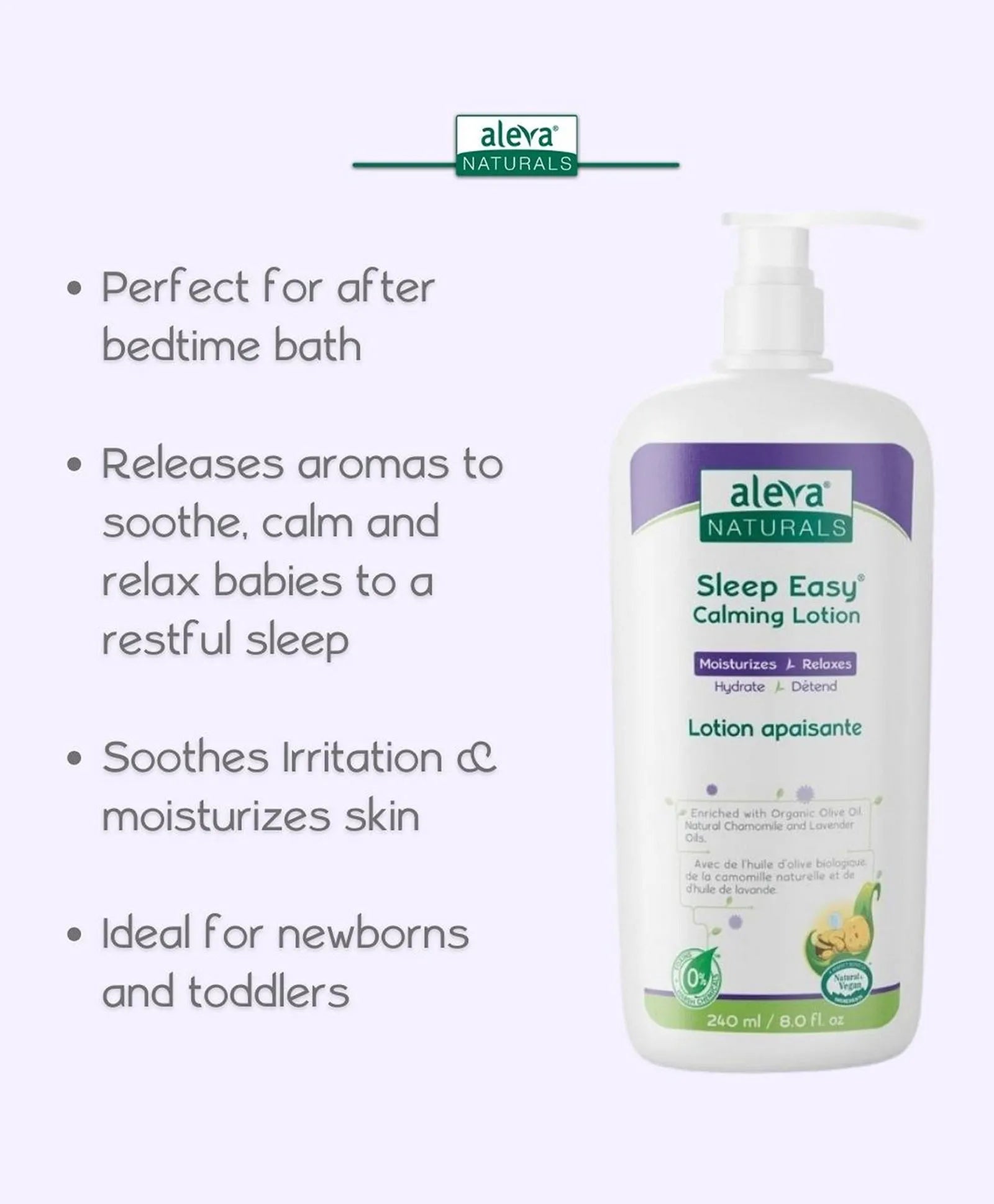 Aleva Naturals Sleep Easy Calming Lotion - 240ml - Laadlee
