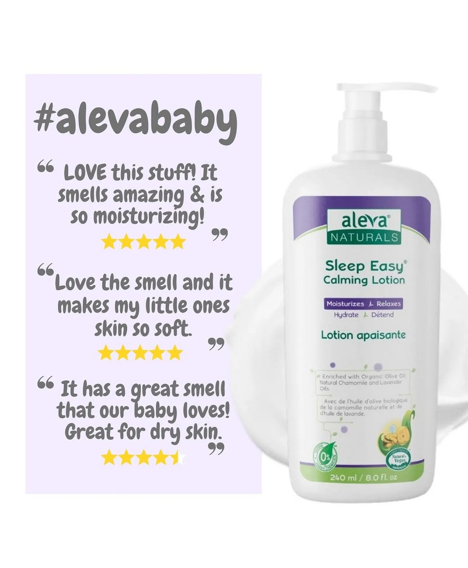Aleva Naturals Sleep Easy Calming Lotion - 240ml - Laadlee