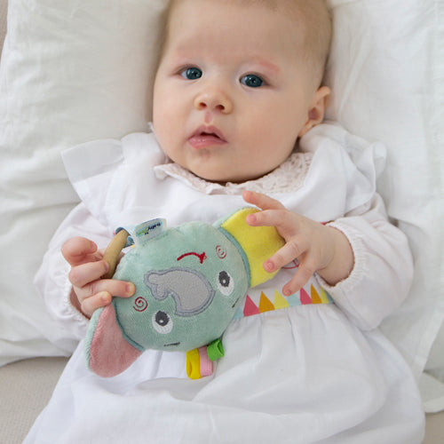 Babyjem Small Elephant Toy - Green - Laadlee