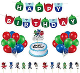 Brain Giggles PJ MASK Birthday Party Decoration Set  - 44 Pcs