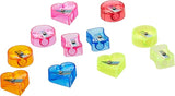 Nataraj Neon Sharpener Assorted Shape Pet Pack - 11Pcs
