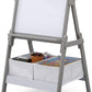 Delta Children Classic Kids Whiteboard  / Dry Erase Easel - Grey