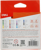 Deli Wax Crayon 24 Colors Assorted EC20820