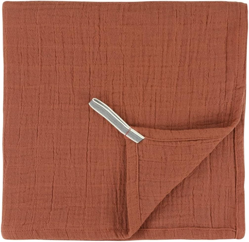 Trixie Muslin Cloths | 110X110Cm - 2Pcs - Bliss Rust - Laadlee