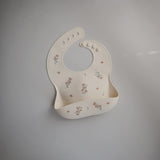 Mushie Silicone Bib Pink Flowers - Laadlee