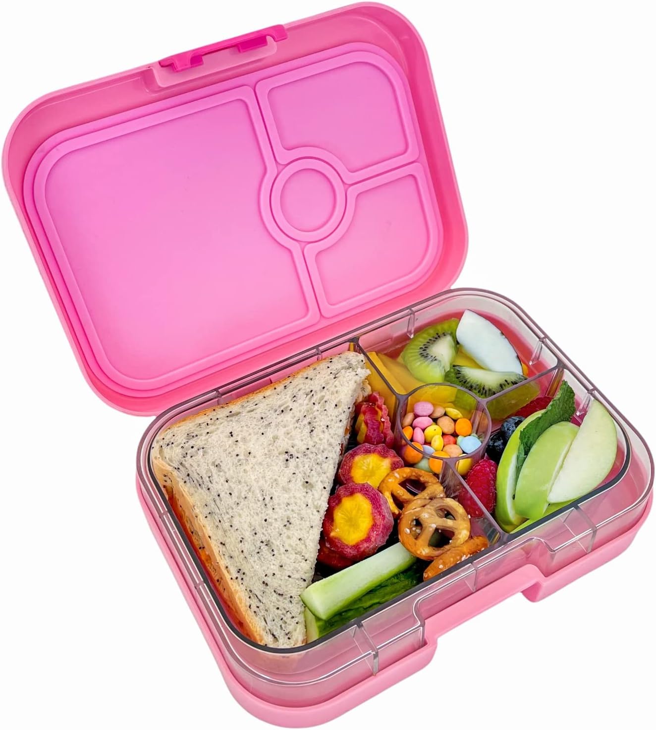 Yumbox Panino  4 Compartment Panda Lunch Box - Power Pink