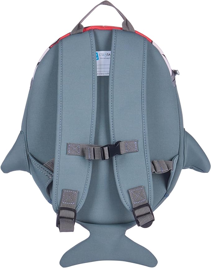 Crazy Safety Children Backpack Shark - Grey