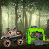 Little Story Kids Toy Pull Back Dinosaur With Cage - Brown