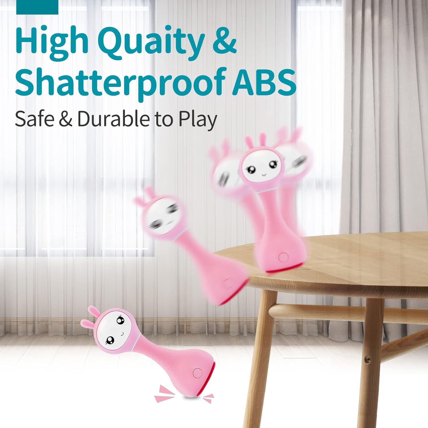 Alilo Smarty Shake and Tell Rattle - Pink - Laadlee
