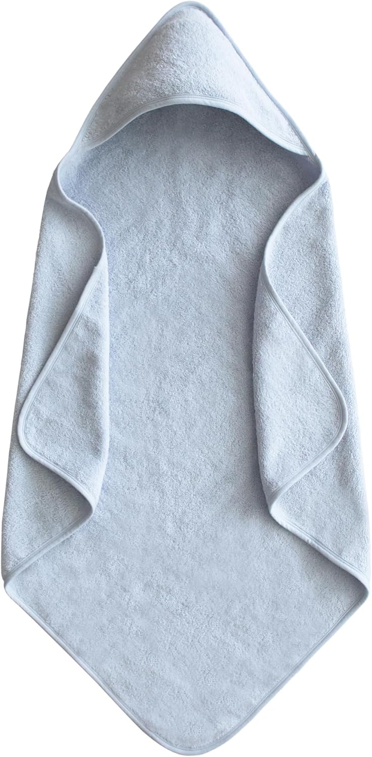 Mushie Hooded Towel Baby Blue - Laadlee
