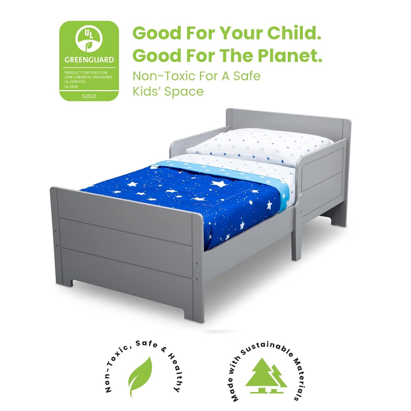 Delta Children Mysize Toddler Bed - Us Size - Grey