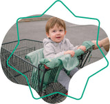 Badabulle Shopping Trolley Seat Protector - Safari Green - Laadlee
