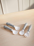 Babybjorn Baby Spoon and Fork 4pcs - Grey