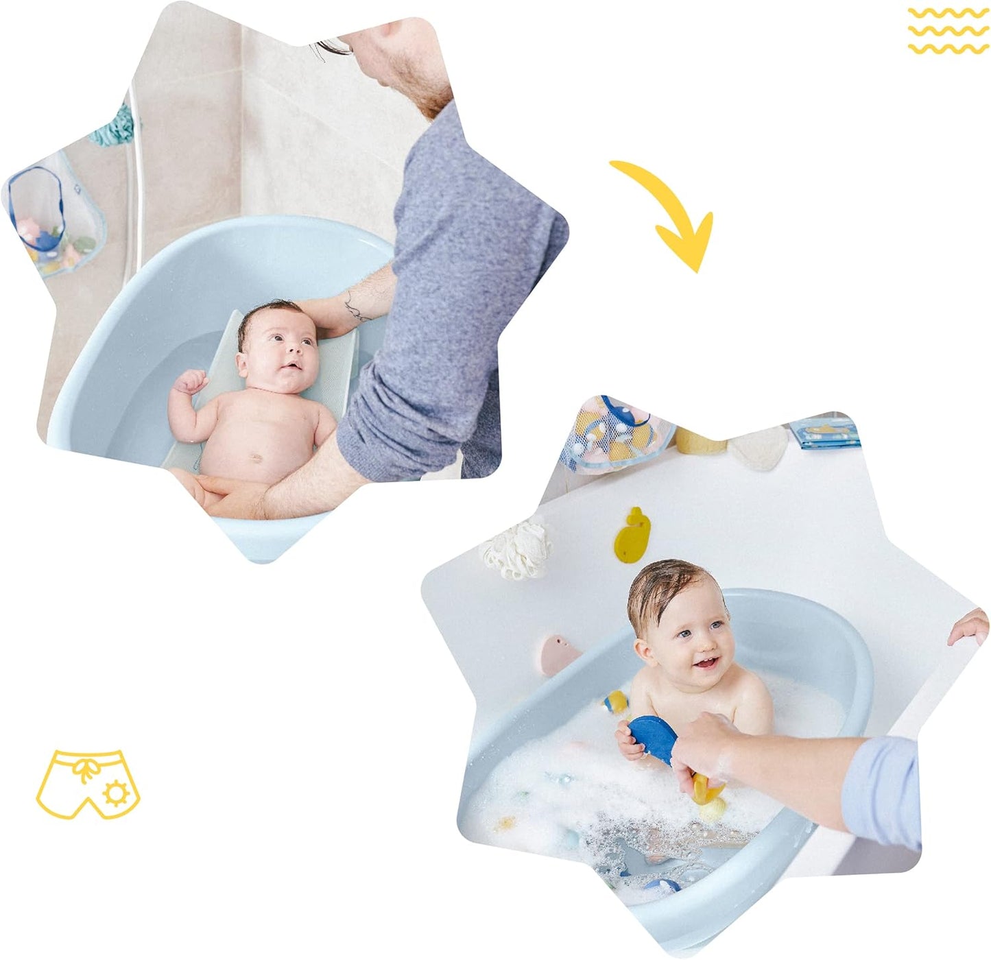 Badabulle Whale Bathtub With Built-in drain plug - Laadlee