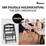 Hauck Arketa Beech High Chair - Blackwashed