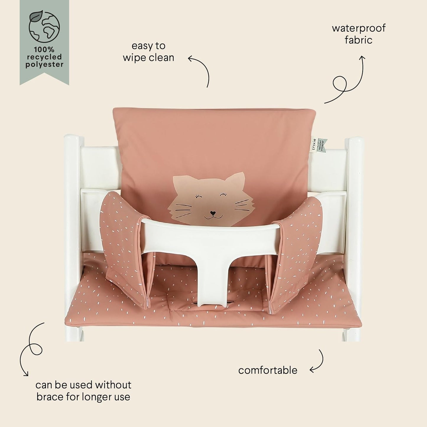 Trixie Waterproof High Chair Cushion - Mrs. Cat