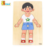 Viga Body Parts Puzzle Boy - 12pcs