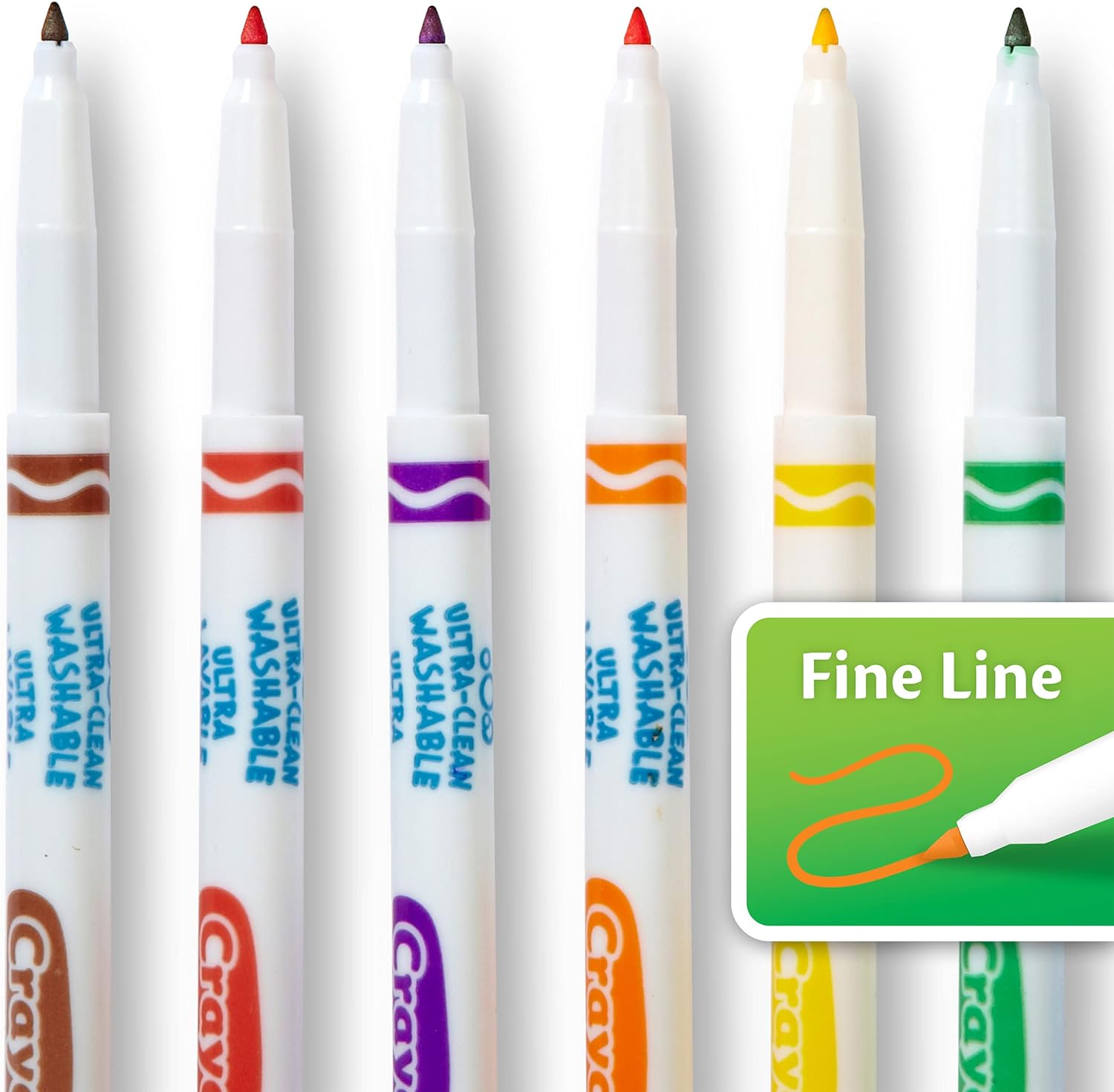 Crayola Ultra-Clean Washable Fine Line ColorMax Markers - Pack of 40 - Laadlee