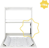 Badabulle Wall Mounted Changing Table & Changing Mat - White - Laadlee