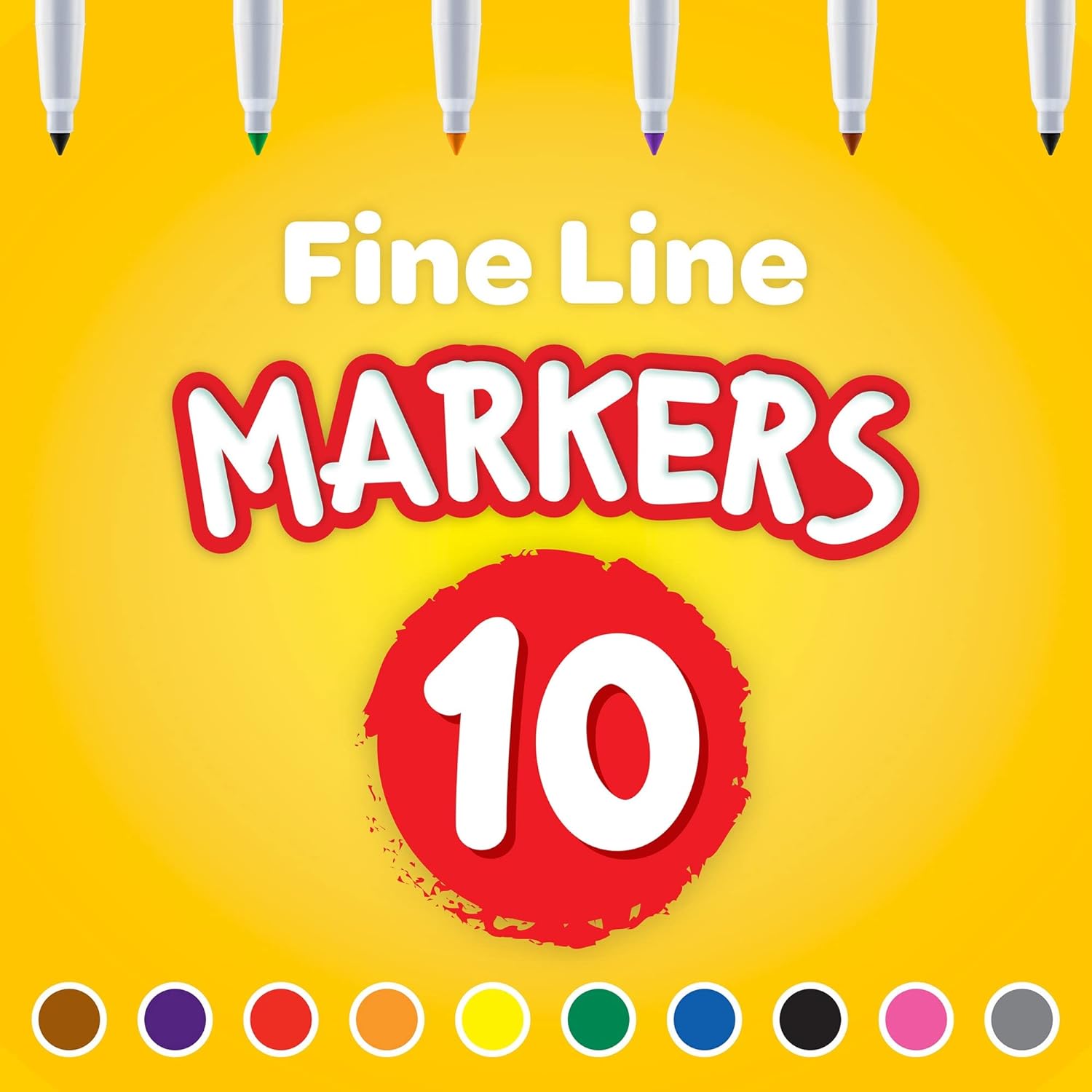 Crayola Classic Fine Line Color Max Markers - Pack of 10 - Laadlee