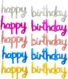 Brain Giggles Cursive Foil Letter Balloons Rose Gold Happy Birthday Banner Balloons