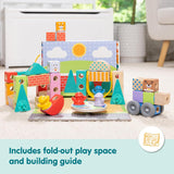 Melissa and Doug Wooden Blockables Town Play Set - 73Pcs